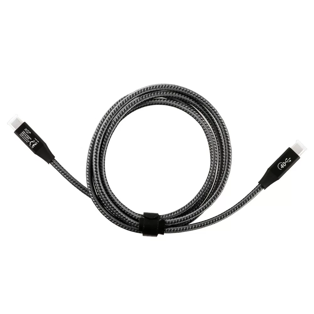 NSP N23 USB-C TYPE C TO TYPE C USB 4.0 PD 240W/40GP/8K 60HZ/ 5K DUAL CHANNEL 4K 1.5m BLACK - Image 2