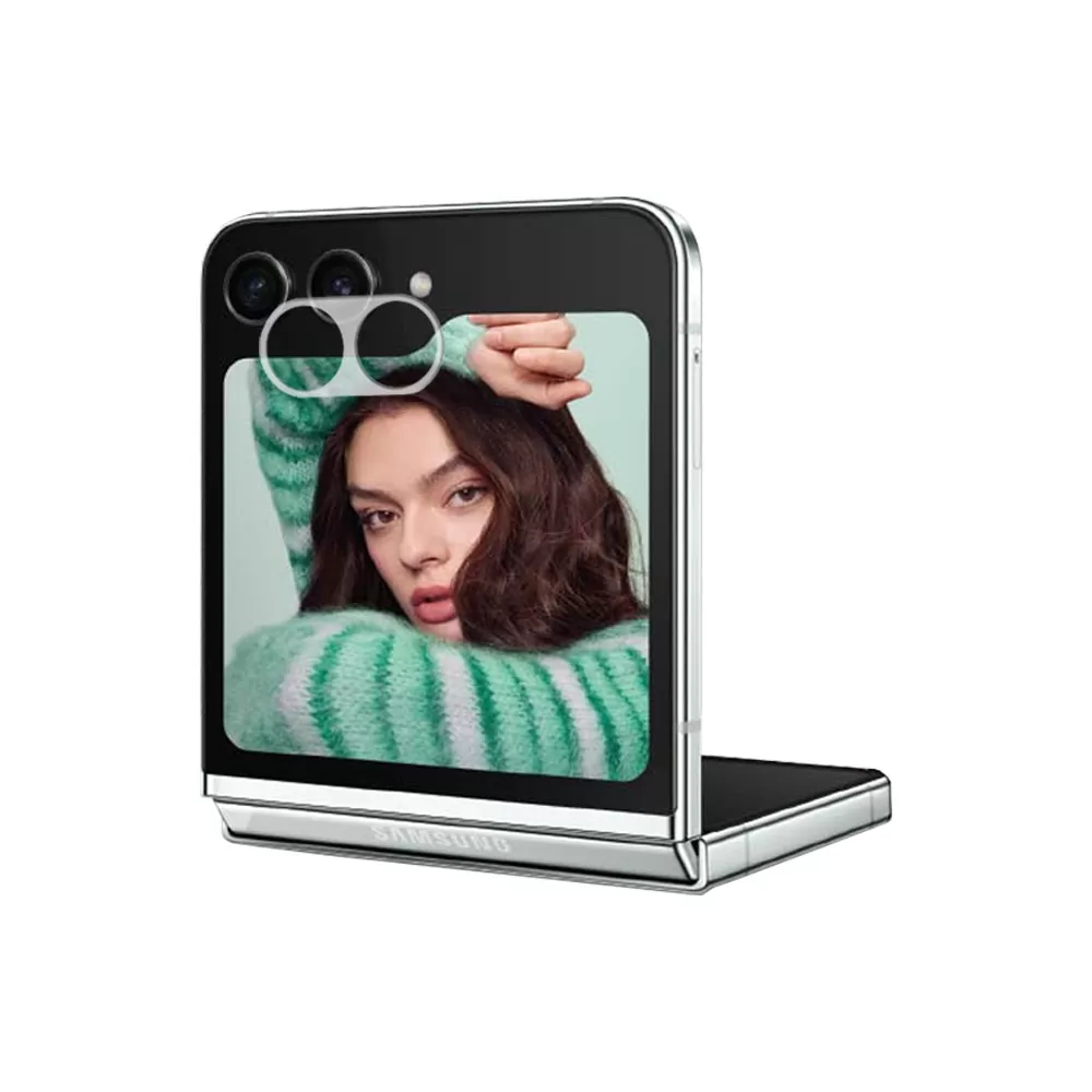 VOLTE-TEL CAMERA GLASS SAMSUNG Z FLIP 5 5G F731 6.7in 9H 0.25mm 3D CURVED TRANSPARENT - Image 2