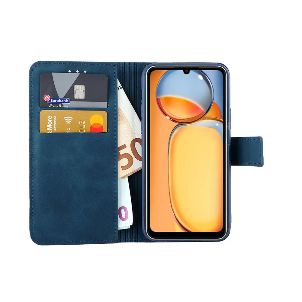 LIME ESSENTIAL ΘΗΚΗ XIAOMI REDMI 13C 4G/5G 6.74in  MAGNET BOOK STAND CLIP DARK BLUE - Image 2