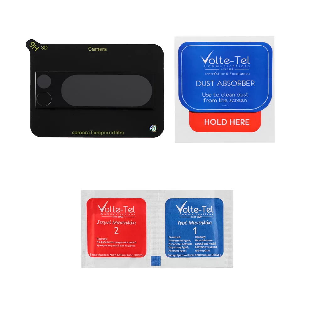 VOLTE-TEL CAMERA GLASS GOOGLE PIXEL 8 PRO 6.7in 9H 0.25mm 3D CURVED BLACK - Image 4