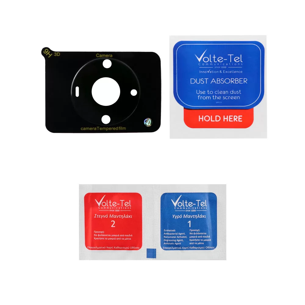 VOLTE-TEL CAMERA GLASS REALME 11 6.43in 9H 0.25mm 3D CURVED BLACK - Image 4