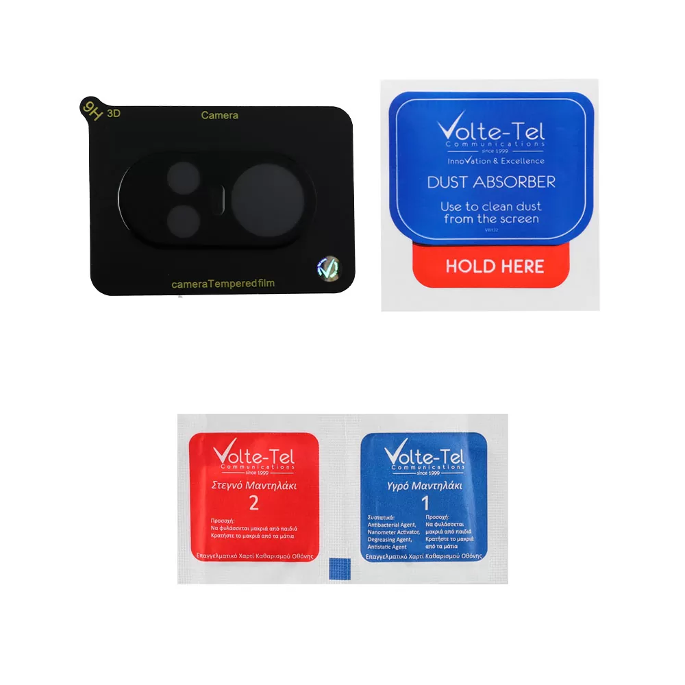 VOLTE-TEL CAMERA GLASS OPPO RENO 10 5G/RENO 10 PRO 5G 6.7in 9H 0.25mm 3D CURVED BLACK - Image 4
