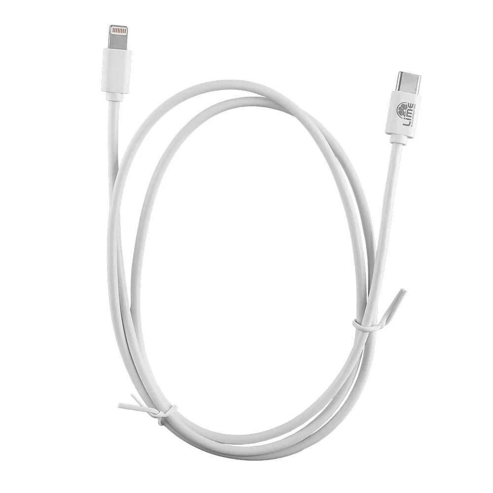 LIME LIGHTNING LONG TO USB-C TYPE C 4.0A ΦΟΡΤΙΣΗΣ-DATA 1m LCL03 30W WHITE - Image 3