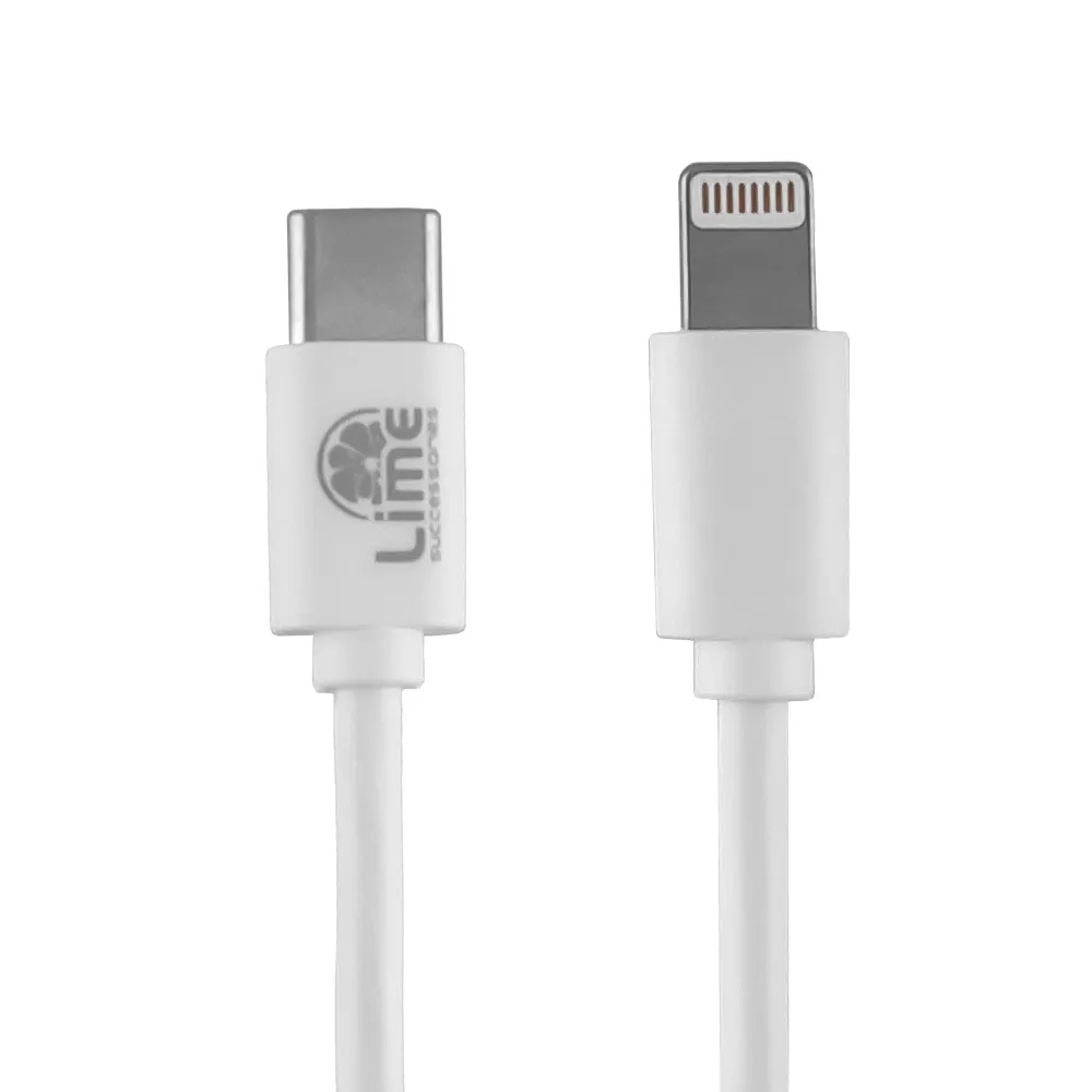 LIME LIGHTNING LONG TO USB-C TYPE C 4.0A ΦΟΡΤΙΣΗΣ-DATA 1m LCL03 30W WHITE - Image 4