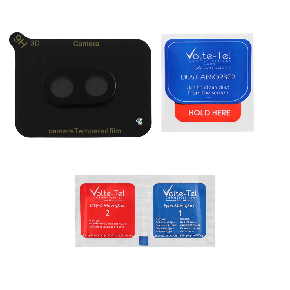 VOLTE-TEL CAMERA GLASS SAMSUNG Z FLIP 7 FE 5G F761/Z FLIP 6 5G F741 6.7in 9H 0.25mm 3D CURVED BLACK - Image 4