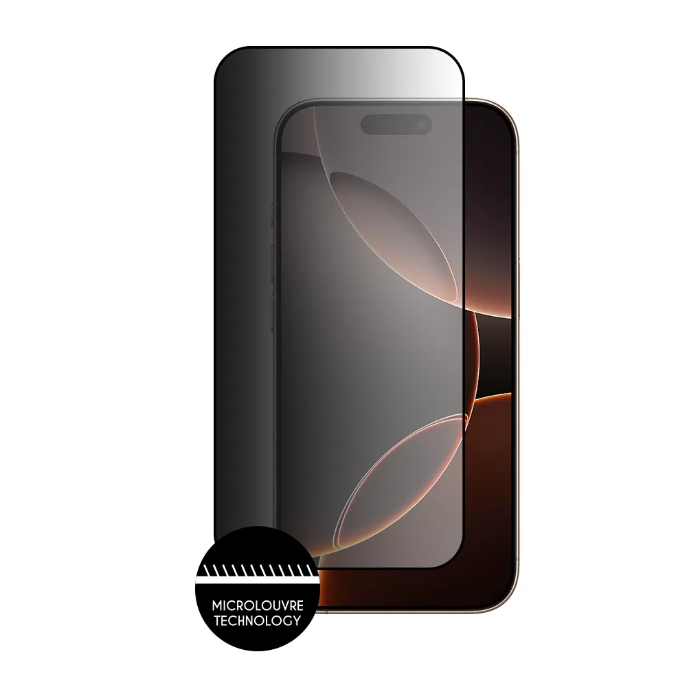 IDOL 1991 PRIVACY ANTISPY TEMPERED GLASS IPHONE 16 PRO MAX 6.9in 9H 0.25mm SEMI CURVED FULL GLUE BLACK - Image 3
