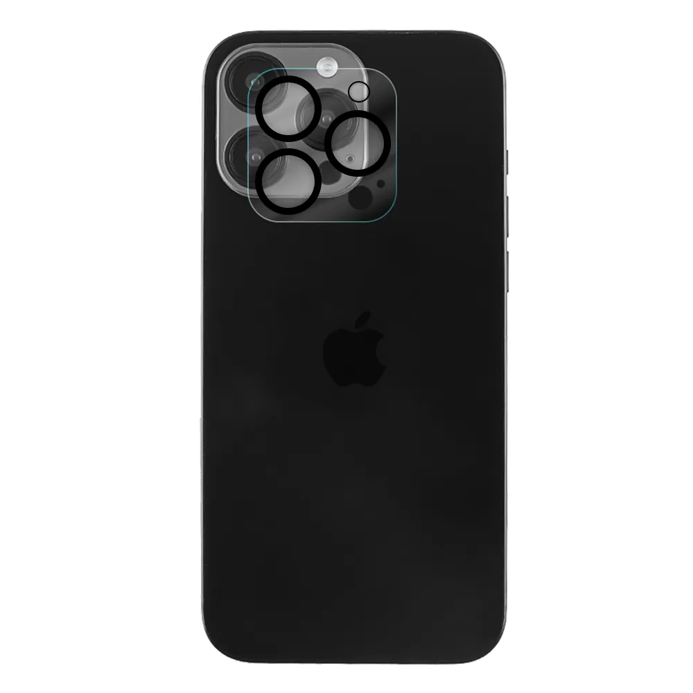 VOLTE-TEL CAMERA GLASS IPHONE 16 PRO 6.3in/16 PRO MAX 6.9in 9H 0.25mm 3D CURVED BLACK - Image 2