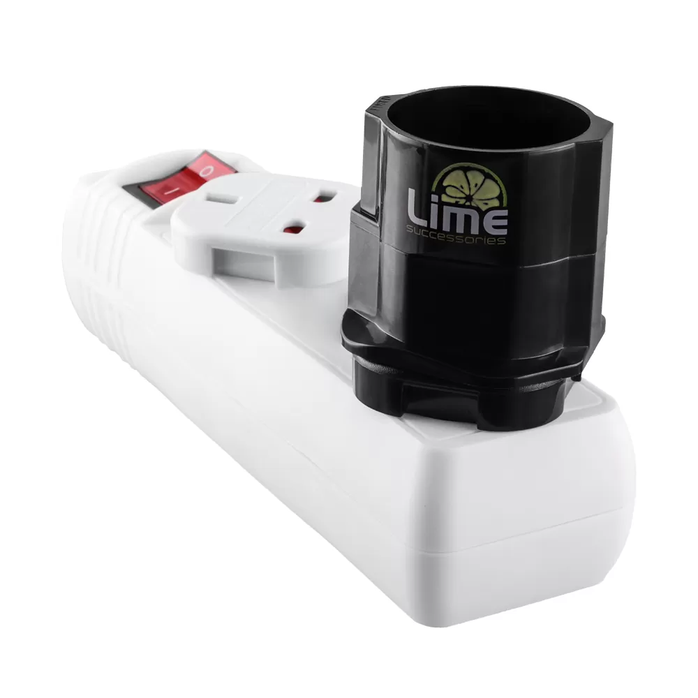 LIME ΑΝΤΑΠΤΟΡΑΣ ΣΟΥΚΟ ΕΥΡΩΠΗΣ FEMALE ΣΕ ΠΡΙΖΑ ΑΓΓΛΙΚΗ 3 PIN MALE ΜΕ ΑΠΟΣΠΩΜΕΝΗ ΑΣΦΑΛΕΙΑ (13A) ΚΑΙ ΠΑΙΔΙΚΗ ΠΡΟΣΤΑΣΙΑ ΜΑΥΡΟΣ - Image 6