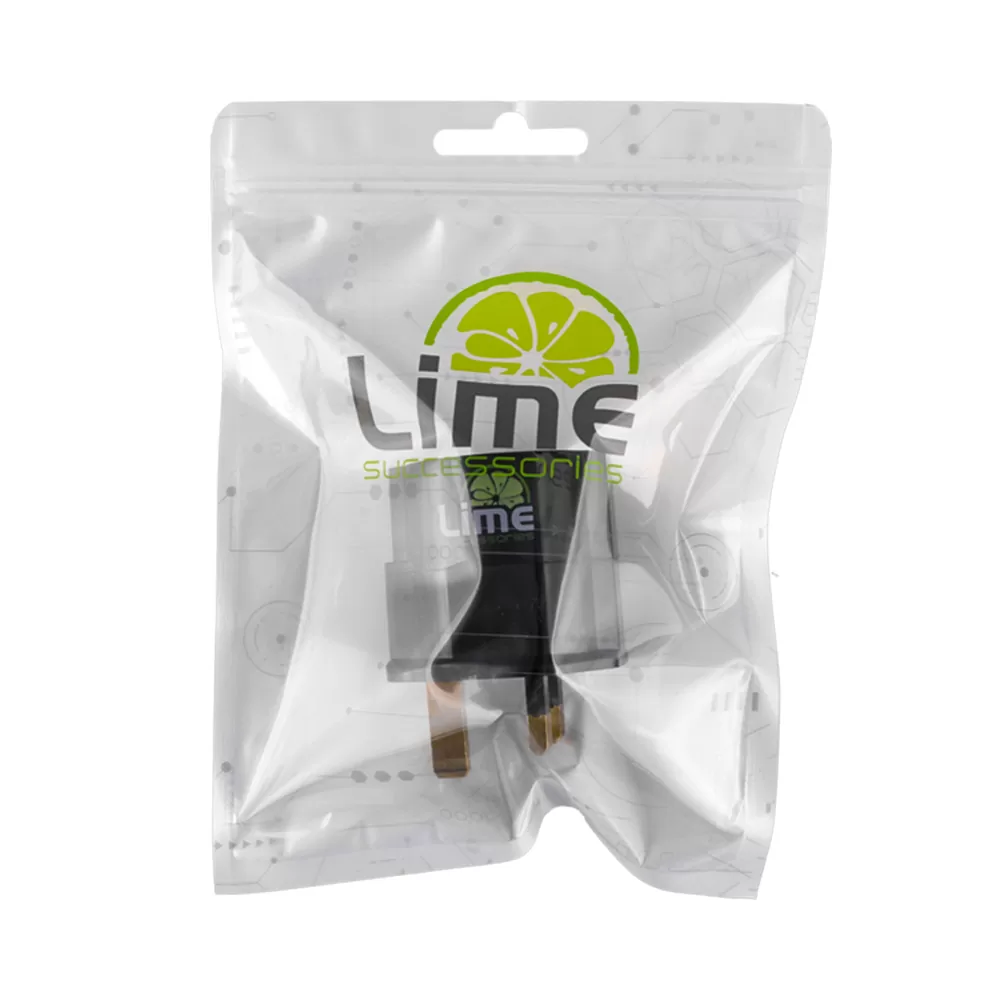 LIME ΑΝΤΑΠΤΟΡΑΣ ΣΟΥΚΟ ΕΥΡΩΠΗΣ FEMALE ΣΕ ΠΡΙΖΑ ΑΓΓΛΙΚΗ 3 PIN MALE ΜΕ ΑΠΟΣΠΩΜΕΝΗ ΑΣΦΑΛΕΙΑ (13A) ΚΑΙ ΠΑΙΔΙΚΗ ΠΡΟΣΤΑΣΙΑ ΜΑΥΡΟΣ - Image 7