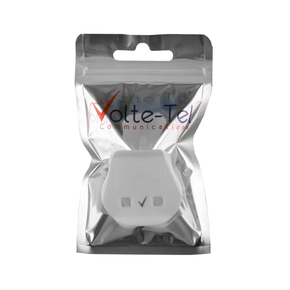 VOLTE-TEL ΠΛΑΣΤΙΚΟΣ ΑΝΤΑΠΤΟΡΑΣ ΕΥΡΩΠΑΙΚΟ 2 PIN FEMALE ΣΕ ΠΡΙΖΑ ΑΓΓΛΙΚΗ 3 PIN MALE ΑΣΠΡΟ - Image 9