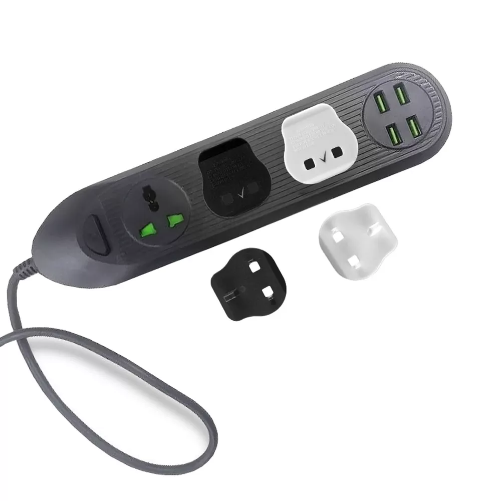 VOLTE-TEL ΠΛΑΣΤΙΚΟΣ ΑΝΤΑΠΤΟΡΑΣ ΕΥΡΩΠΑΙΚΟ 2 PIN FEMALE ΣΕ ΠΡΙΖΑ ΑΓΓΛΙΚΗ 3 PIN MALE ΜΑΥΡΟ - Image 8