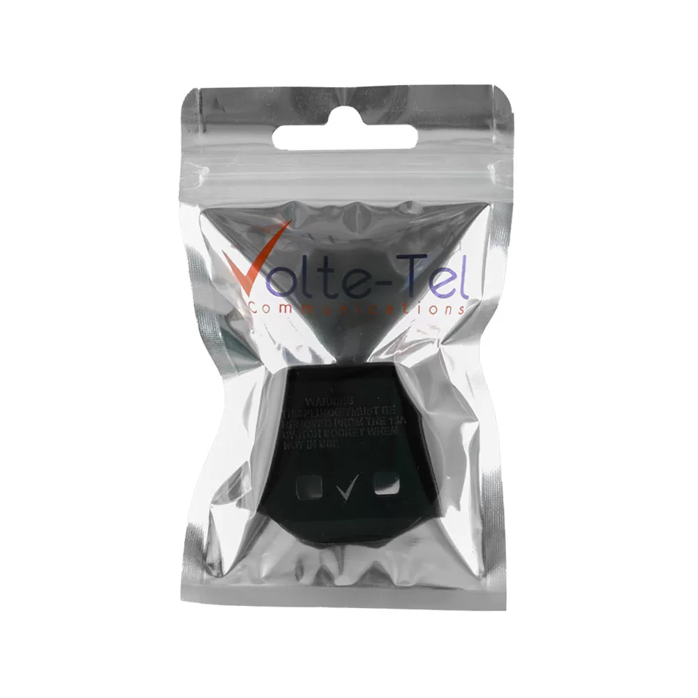 VOLTE-TEL ΠΛΑΣΤΙΚΟΣ ΑΝΤΑΠΤΟΡΑΣ ΕΥΡΩΠΑΙΚΟ 2 PIN FEMALE ΣΕ ΠΡΙΖΑ ΑΓΓΛΙΚΗ 3 PIN MALE ΜΑΥΡΟ - Image 9