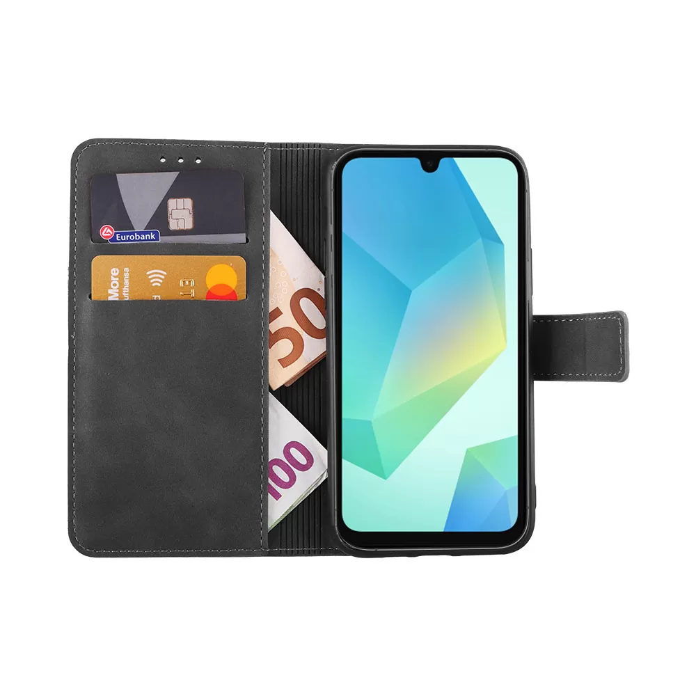 LIME ESSENTIAL ΘΗΚΗ SAMSUNG A16 4G A165/A16 5G A166 6.7in  MAGNET BOOK STAND CLIP GREY - Image 2