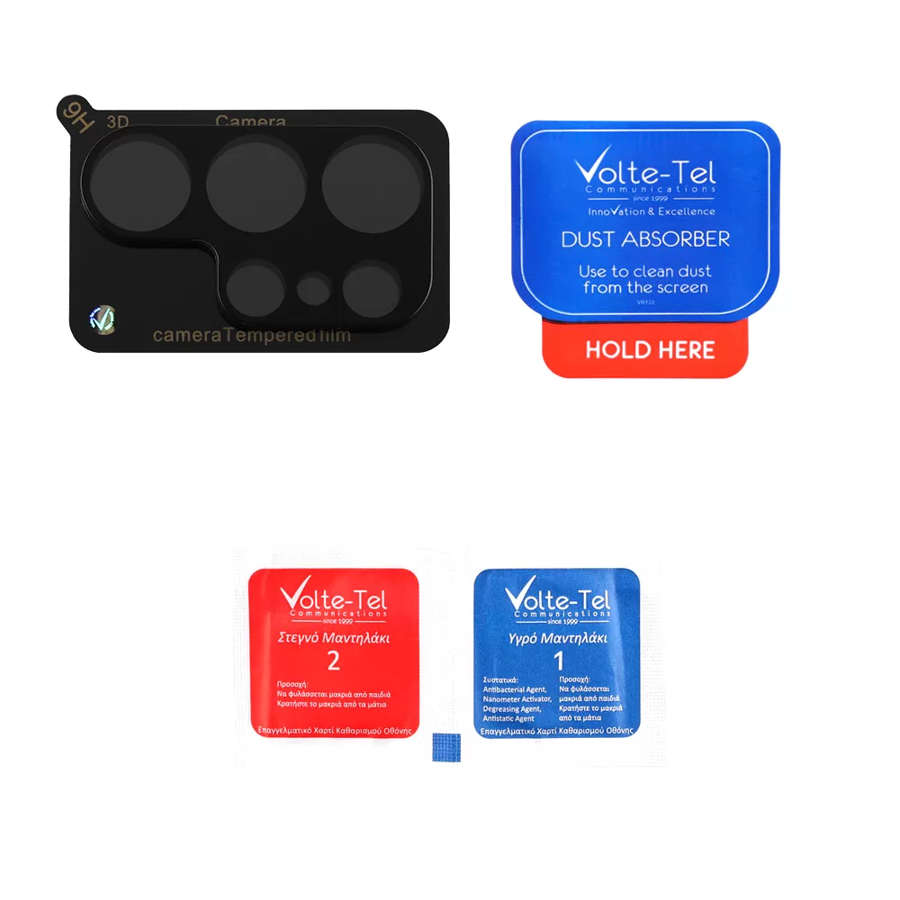 VOLTE-TEL CAMERA GLASS SAMSUNG S25 ULTRA 5G S938 6.9in 9H 0.25mm 3D CURVED BLACK - Image 4