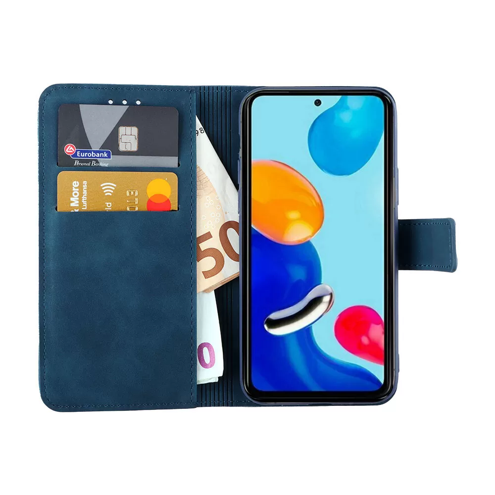 LIME ESSENTIAL ΘΗΚΗ XIAOMI REDMI NOTE 11/REDMI NOTE 11S 6.43in  MAGNET BOOK STAND CLIP DARK BLUE - Image 2