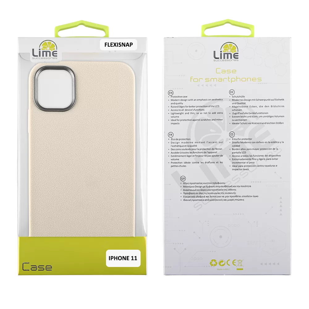 LIME FLEXISNAP TPU ΘΗΚΗ IPHONE 11 6.1in CAMERA GUARD OFF WHITE - Image 4