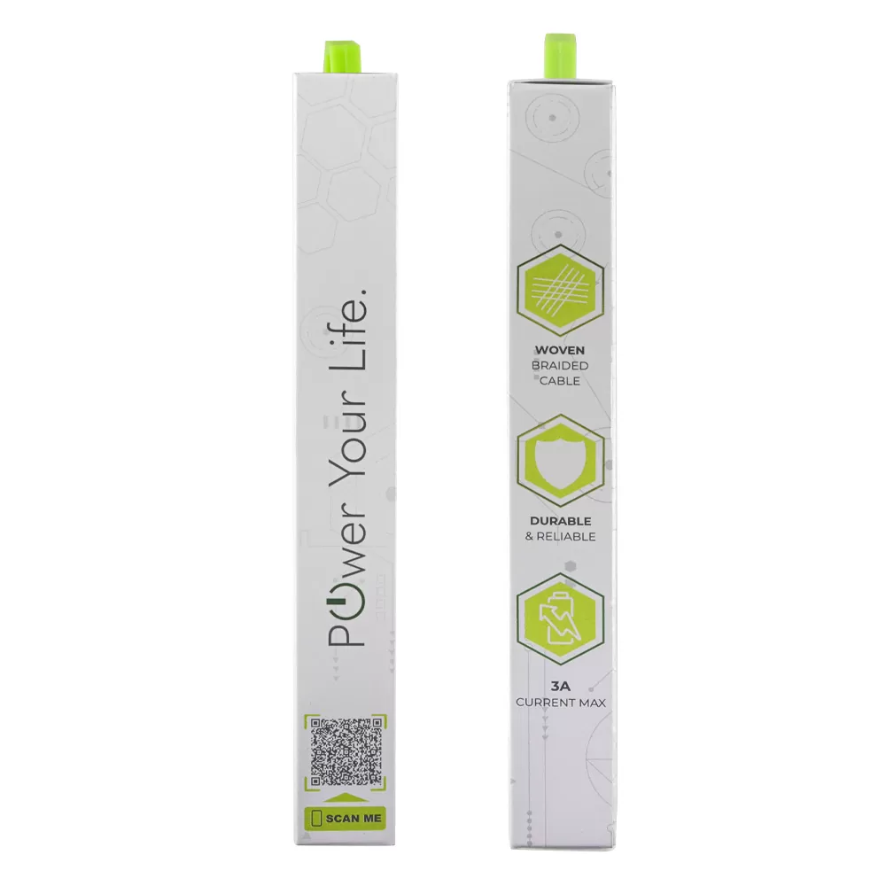 LIME LIGHTNING TO USB 3A ΦΟΡΤΙΣΗΣ-DATA DURABLE BRAIDED 1m LBUL01 WHITE - Image 7