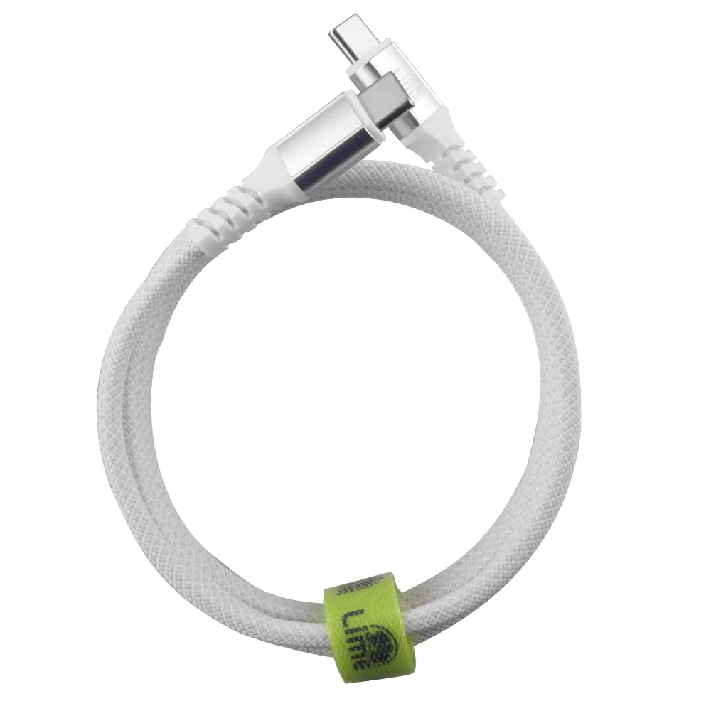 LIME USB-C TYPE C TO USB-C TYPE C 4A ΦΟΡΤΙΣΗΣ-DATA DURABLE MAGNETIC BRAIDED 1.2m LBMCC01 68W WHITE - Image 3