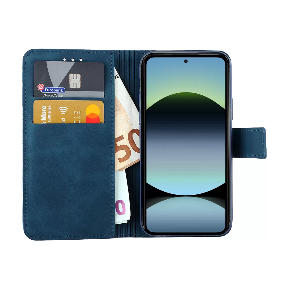 LIME ESSENTIAL ΘΗΚΗ XIAOMI REDMI NOTE 14 4G 6.67in  MAGNET BOOK STAND CLIP DARK BLUE - Image 2
