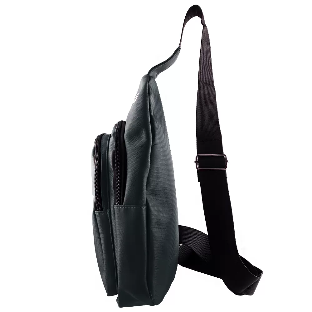 NSP N122 CASUAL ΤΣΑΝΤΑΚΙ ΑΔΙΑΒΡΟΧΟ CROSSBODY 8L DURABLE ΥΦΑΣΜΑΤΙΝΟ DARK GREY - Image 3