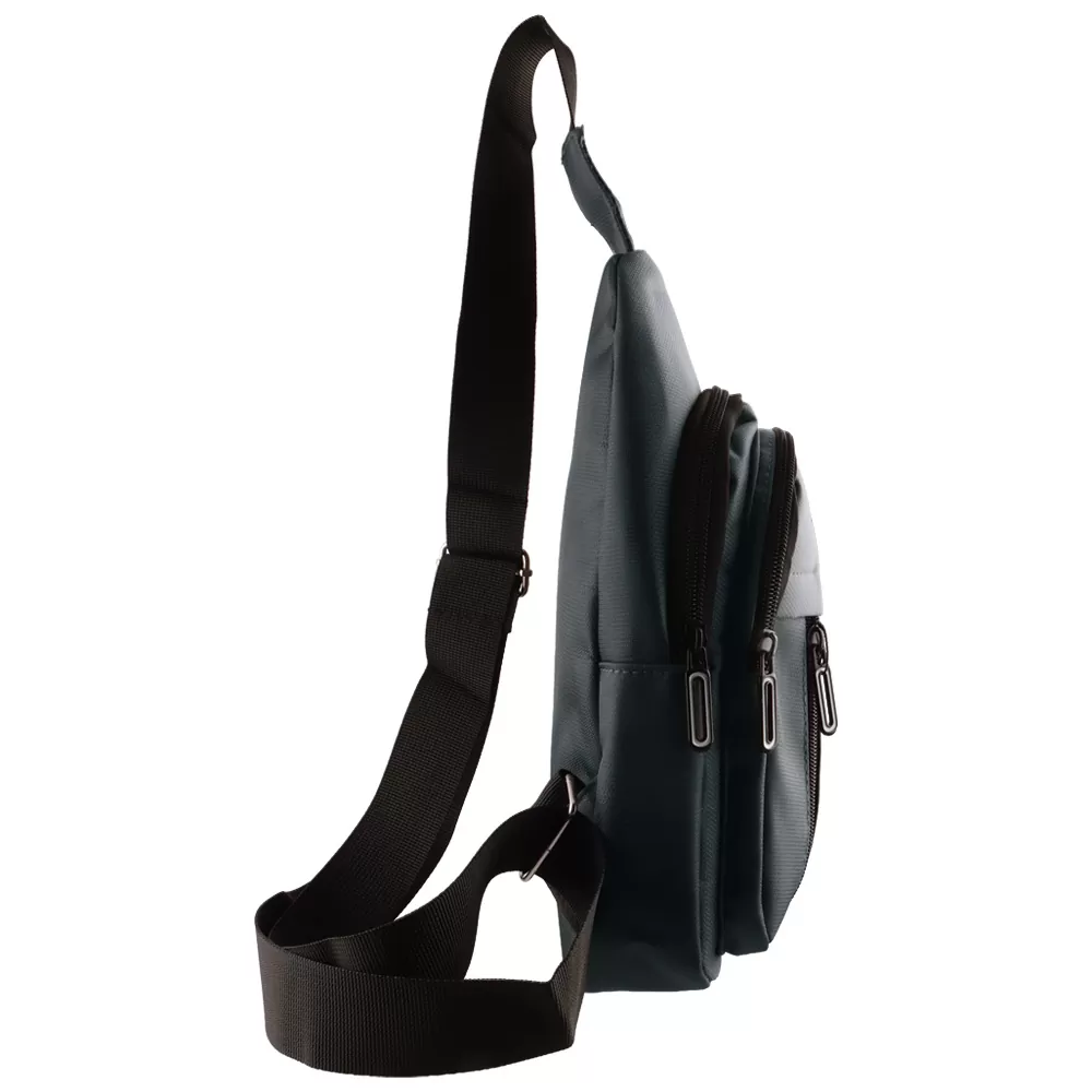 NSP N122 CASUAL ΤΣΑΝΤΑΚΙ ΑΔΙΑΒΡΟΧΟ CROSSBODY 8L DURABLE ΥΦΑΣΜΑΤΙΝΟ DARK GREY - Image 4