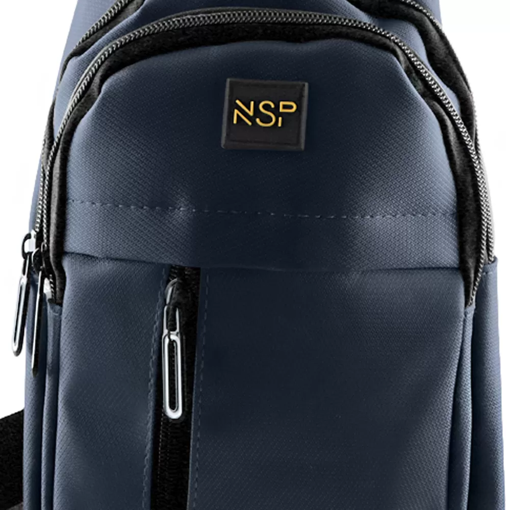 NSP N122 CASUAL ΤΣΑΝΤΑΚΙ ΑΔΙΑΒΡΟΧΟ CROSSBODY 8L SOFT ΥΦΑΣΜΑΤΙΝΟ BLUE - Image 9