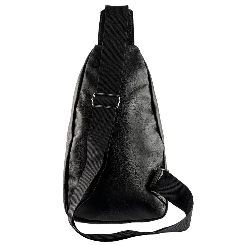 NSP N121 FORCE ΤΣΑΝΤΑΚΙ CROSSBODY 8.5L ΔΕΡΜΑΤΙΝΟ BLACK - Image 2