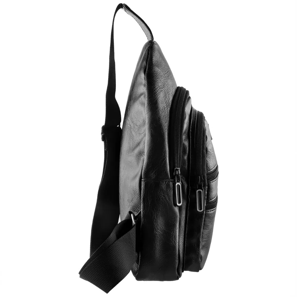 NSP N121 FORCE ΤΣΑΝΤΑΚΙ CROSSBODY 8.5L ΔΕΡΜΑΤΙΝΟ BLACK - Image 4