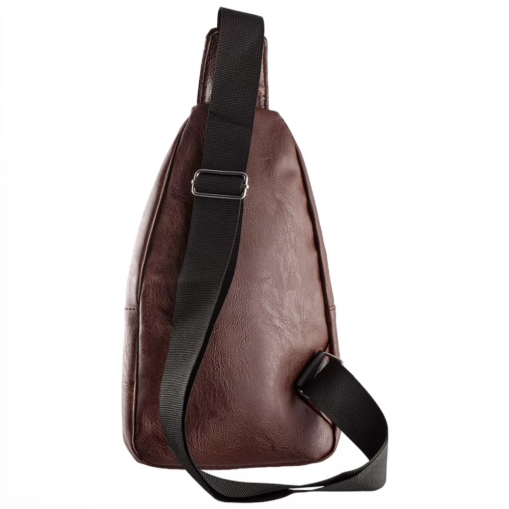 NSP N121 FORCE ΤΣΑΝΤΑΚΙ CROSSBODY 8.5L ΔΕΡΜΑΤΙΝΟ BROWN - Image 2
