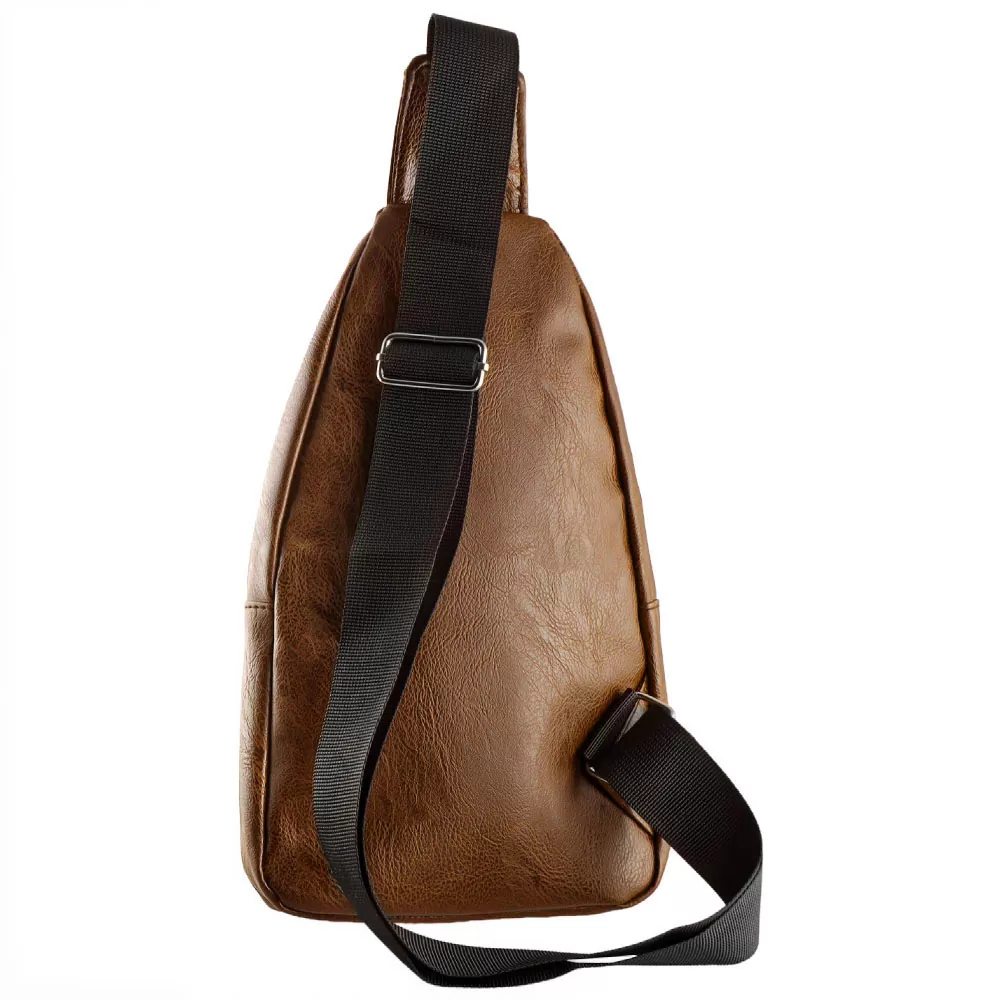NSP N121 FORCE ΤΣΑΝΤΑΚΙ CROSSBODY 8.5L ΔΕΡΜΑΤΙΝΟ CAMEL - Image 2