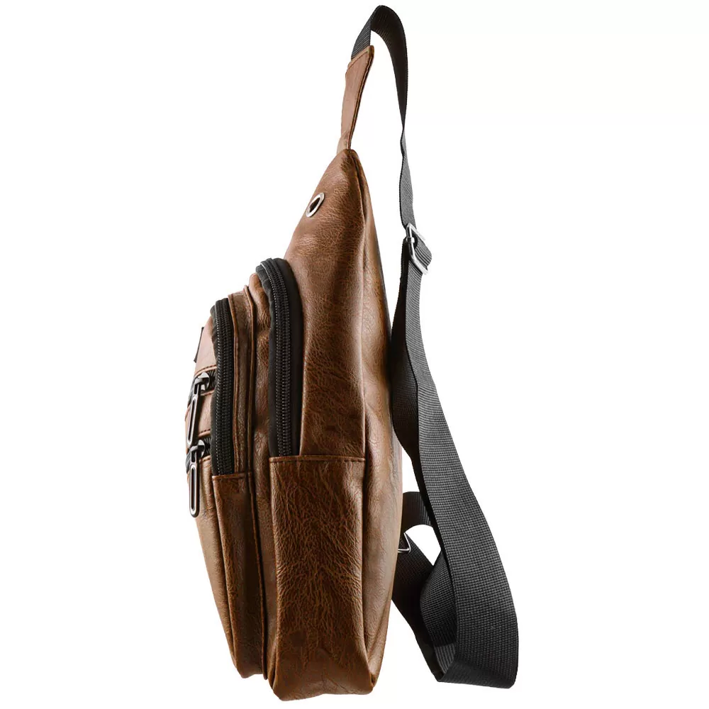 NSP N121 FORCE ΤΣΑΝΤΑΚΙ CROSSBODY 8.5L ΔΕΡΜΑΤΙΝΟ CAMEL - Image 3