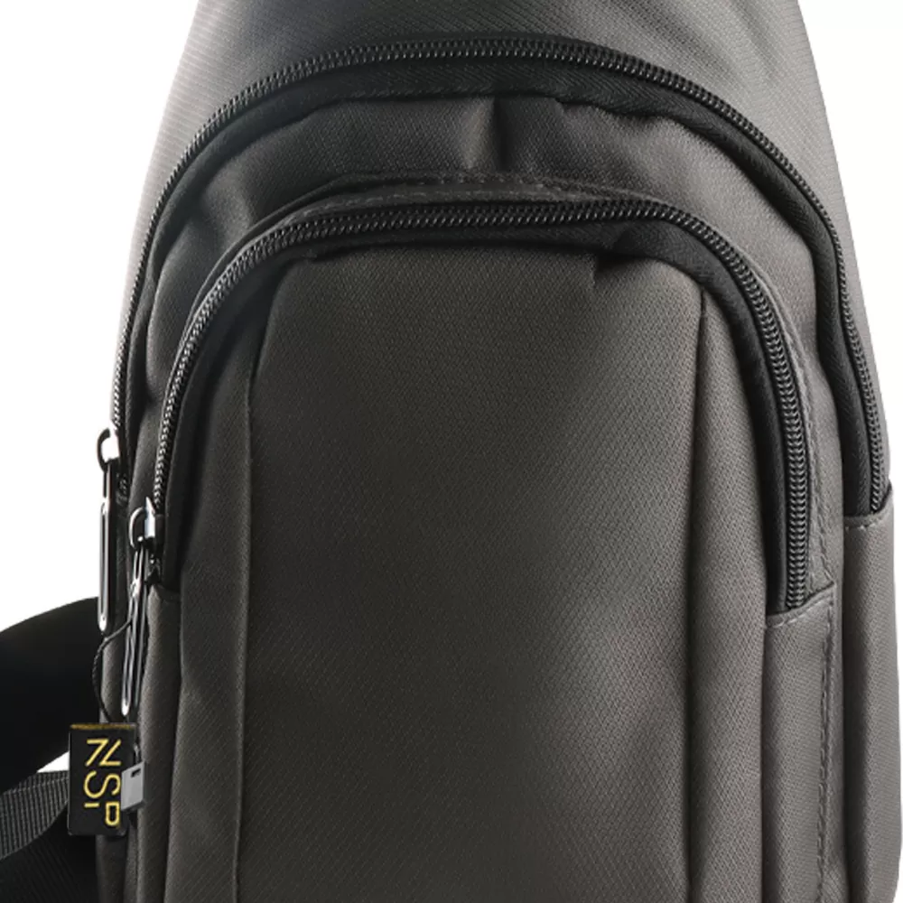 NSP N123 ATHLETIC ΤΣΑΝΤΑΚΙ ΑΔΙΑΒΡΟΧΟ CROSSBODY 8L DURABLE ΥΦΑΣΜΑΤΙΝΟ DARK GREY - Image 9