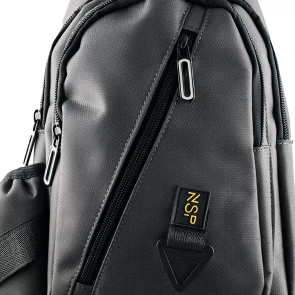 NSP N124 ACTIVE ΤΣΑΝΤΑΚΙ ΑΔΙΑΒΡΟΧΟ CROSSBODY 8L DURABLE ΥΦΑΣΜΑΤΙΝΟ DARK GREY - Image 9