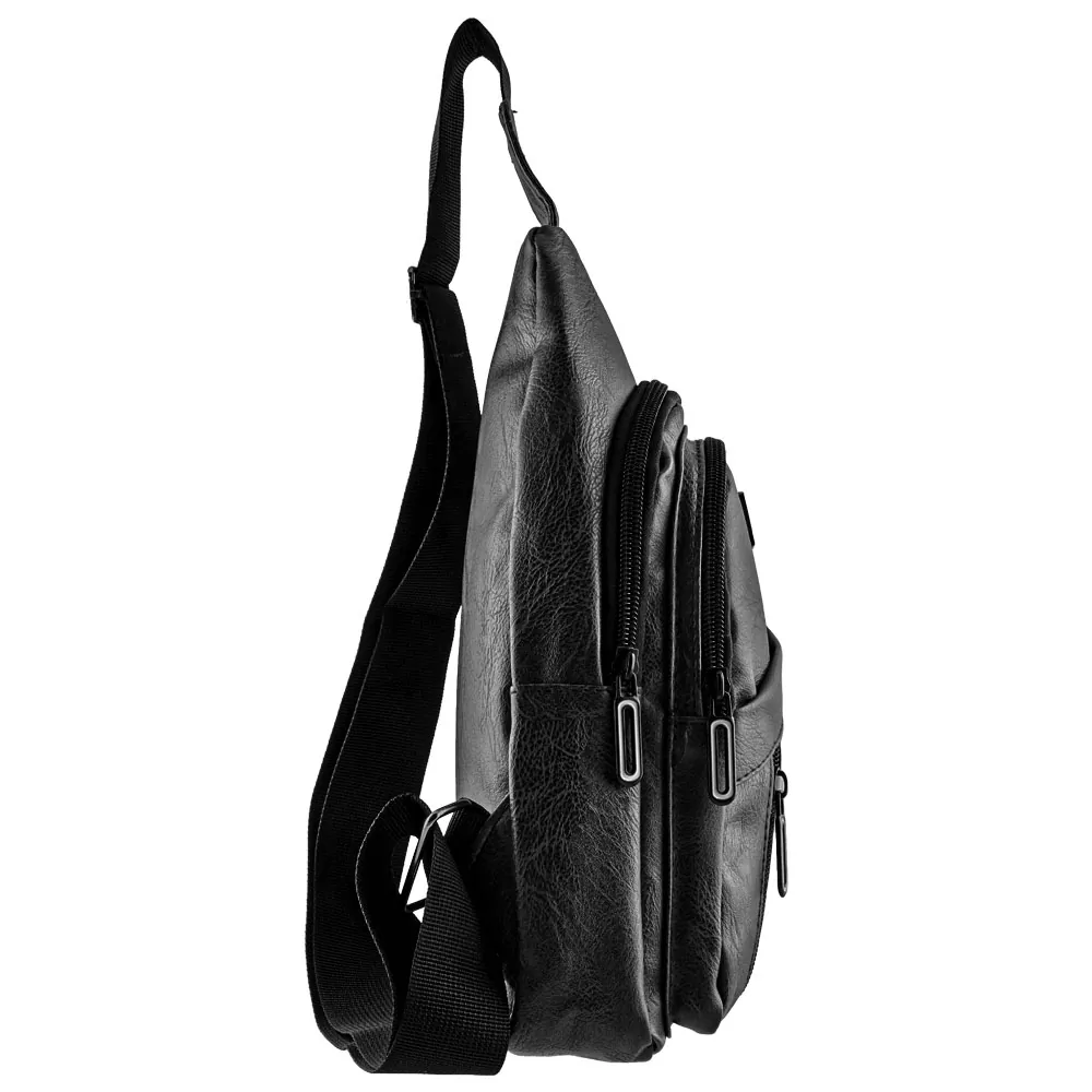 NSP N110 ALMOND ΤΣΑΝΤΑΚΙ CROSSBODY 8.5L ΔΕΡΜΑΤΙΝΟ BLACK - Image 4