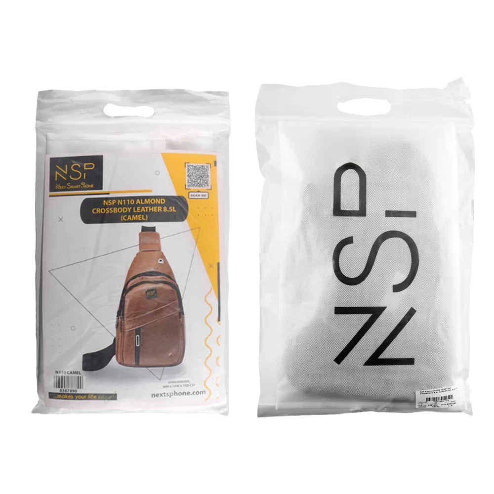 NSP N110 ALMOND ΤΣΑΝΤΑΚΙ CROSSBODY 8.5L ΔΕΡΜΑΤΙΝΟ CAMEL - Image 11