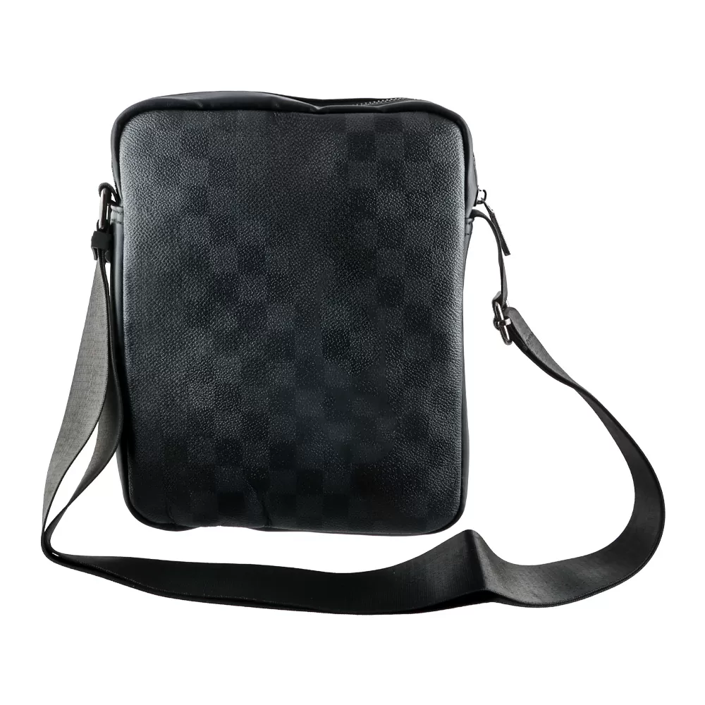 NSP N113 CHECKERED ΤΣΑΝΤΑΚΙ ΩΜΟΥ/ΧΙΑΣΤΙ 4.5L ΔΕΡΜΑΤΙΝΟ BLACK - Image 2