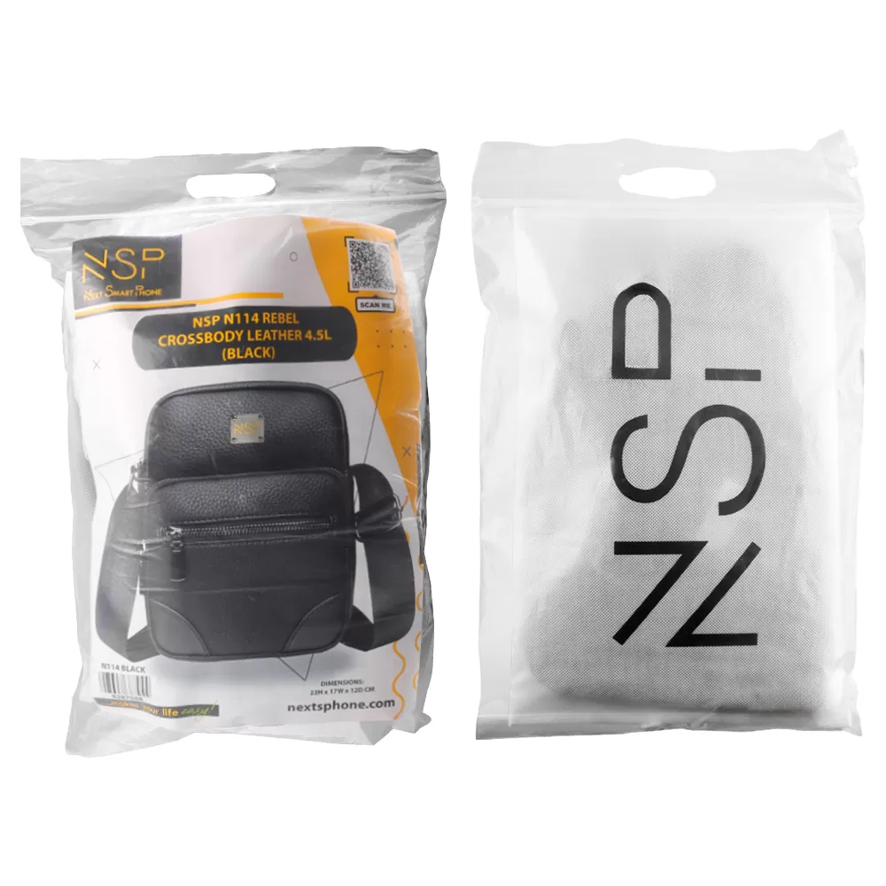 NSP N114 REBEL ΤΣΑΝΤΑΚΙ ΩΜΟΥ/ΧΙΑΣΤΙ 3L ΔΕΡΜΑΤΙΝΟ BLACK - Image 11