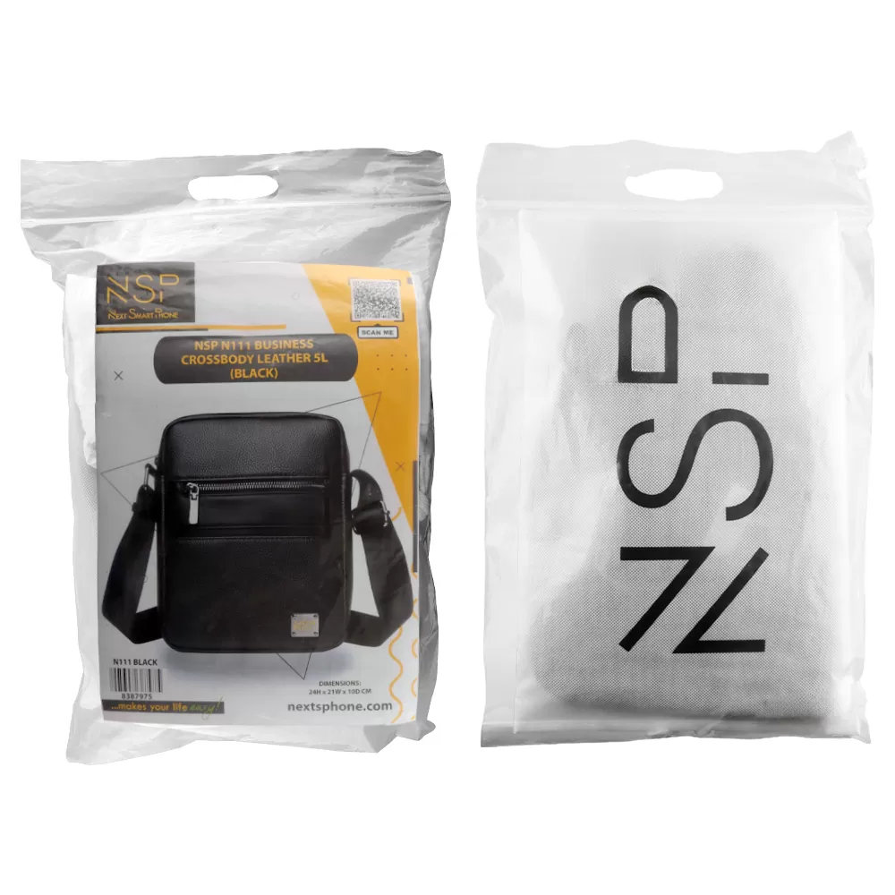 NSP N111 BUSINESS ΤΣΑΝΤΑΚΙ ΩΜΟΥ/ΧΙΑΣΤΙ 4L ΔΕΡΜΑΤΙΝΟ BLACK - Image 11