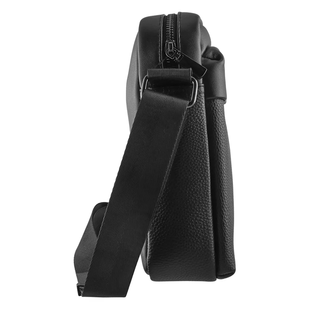 NSP N115 ELEGANT ΤΣΑΝΤΑΚΙ ΩΜΟΥ/ΧΙΑΣΤΙ 4L ΔΕΡΜΑΤΙΝΟ BLACK - Image 4