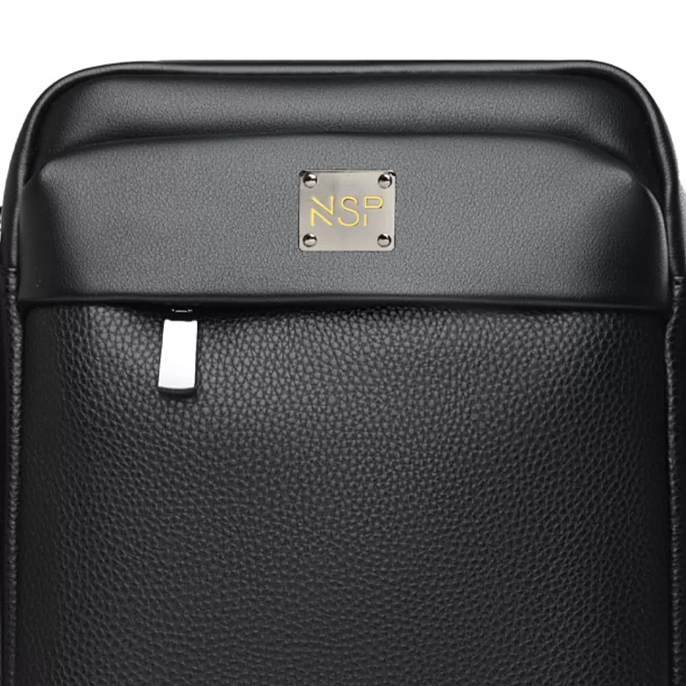 NSP N115 ELEGANT ΤΣΑΝΤΑΚΙ ΩΜΟΥ/ΧΙΑΣΤΙ 4L ΔΕΡΜΑΤΙΝΟ BLACK - Image 9