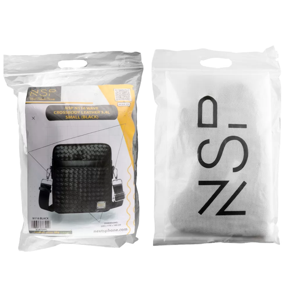 NSP N116 WAVE ΤΣΑΝΤΑΚΙ ΩΜΟΥ/ΧΙΑΣΤΙ/ΧΕΙΡΟΣ 1.7L ΔΕΡΜΑΤΙΝΟ SMALL BLACK - Image 12