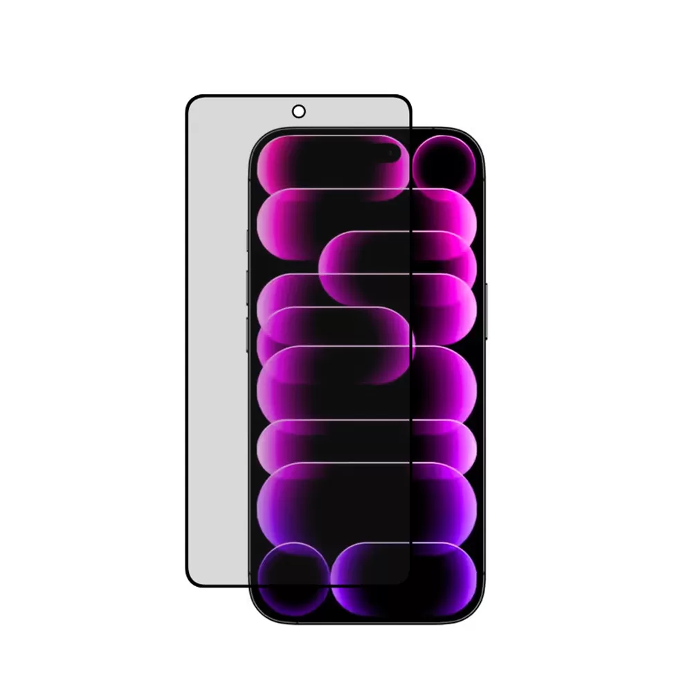 IDOL 1991 PRIVACY ANTISPY TEMPERED GLASS IPHONE 17 PRO MAX 6.9in 9H 0.25mm SEMI CURVED FULL GLUE BLACK - Image 3