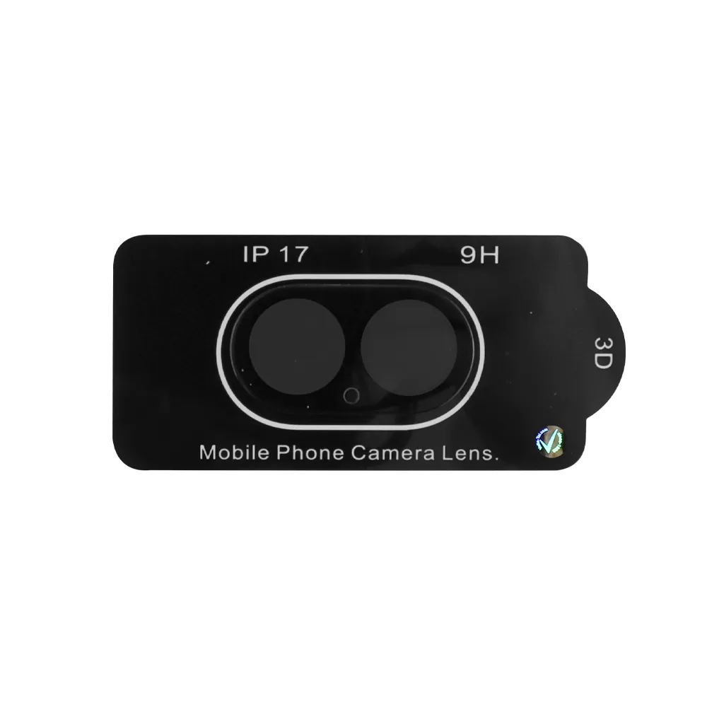 VOLTE-TEL CAMERA GLASS IPHONE 17 6.3in 9H 0.25mm 3D CURVED BLACK - Image 3
