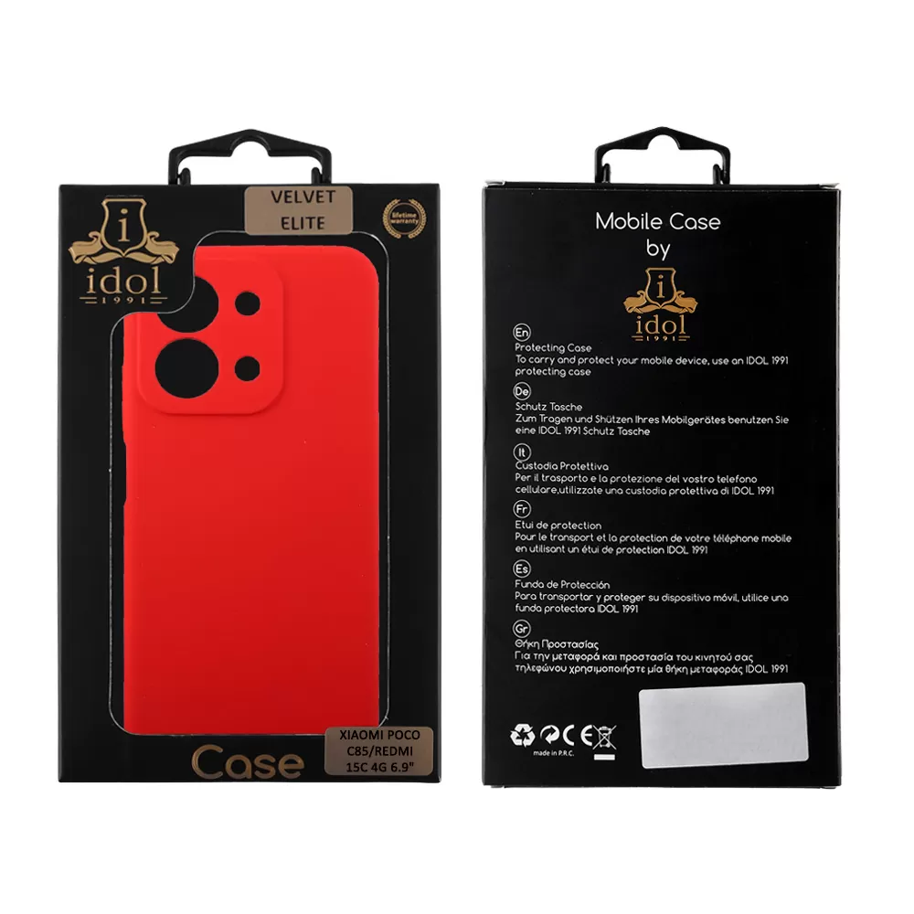IDOL 1991 VELVET ELITE TPU ΘΗΚΗ XIAOMI POCO C85 4G/ REDMI 15C 4G 6.9in  4 SIDE FULL CAMERA PROTECTION RED - Image 8