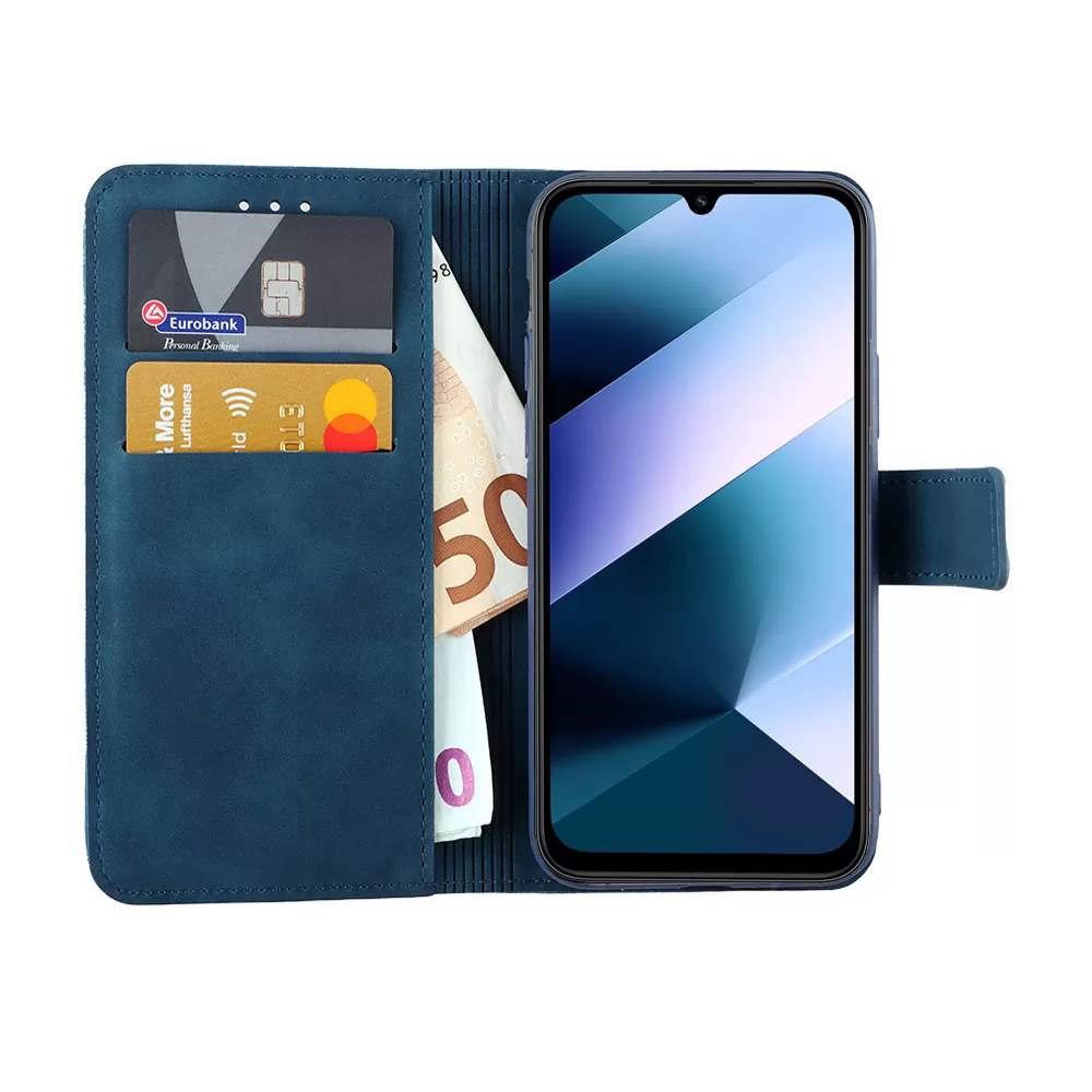 LIME ESSENTIAL ΘΗΚΗ XIAOMI POCO C85 4G/ REDMI 15C 4G 6.9in  MAGNET BOOK STAND CLIP DARK BLUE - Image 2