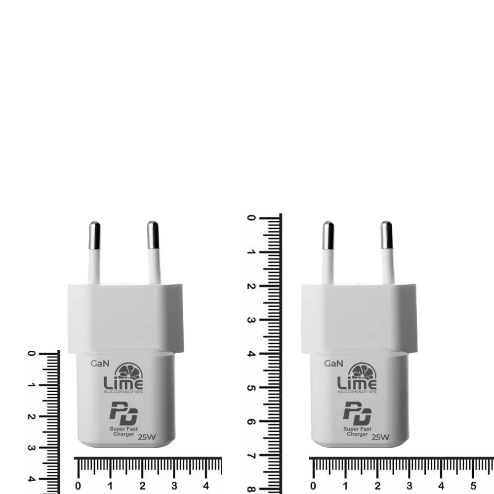 LIME USB-C MINI GAN PD 3.0 SUPER FAST TRAVEL LGC25W 5V 4.0A/ 9V 2.77A 25W+ BRAIDED ΦΟΡΤΙΣΗΣ-DATA LBCC01 USB-C TO USB-C 68W - Image 3