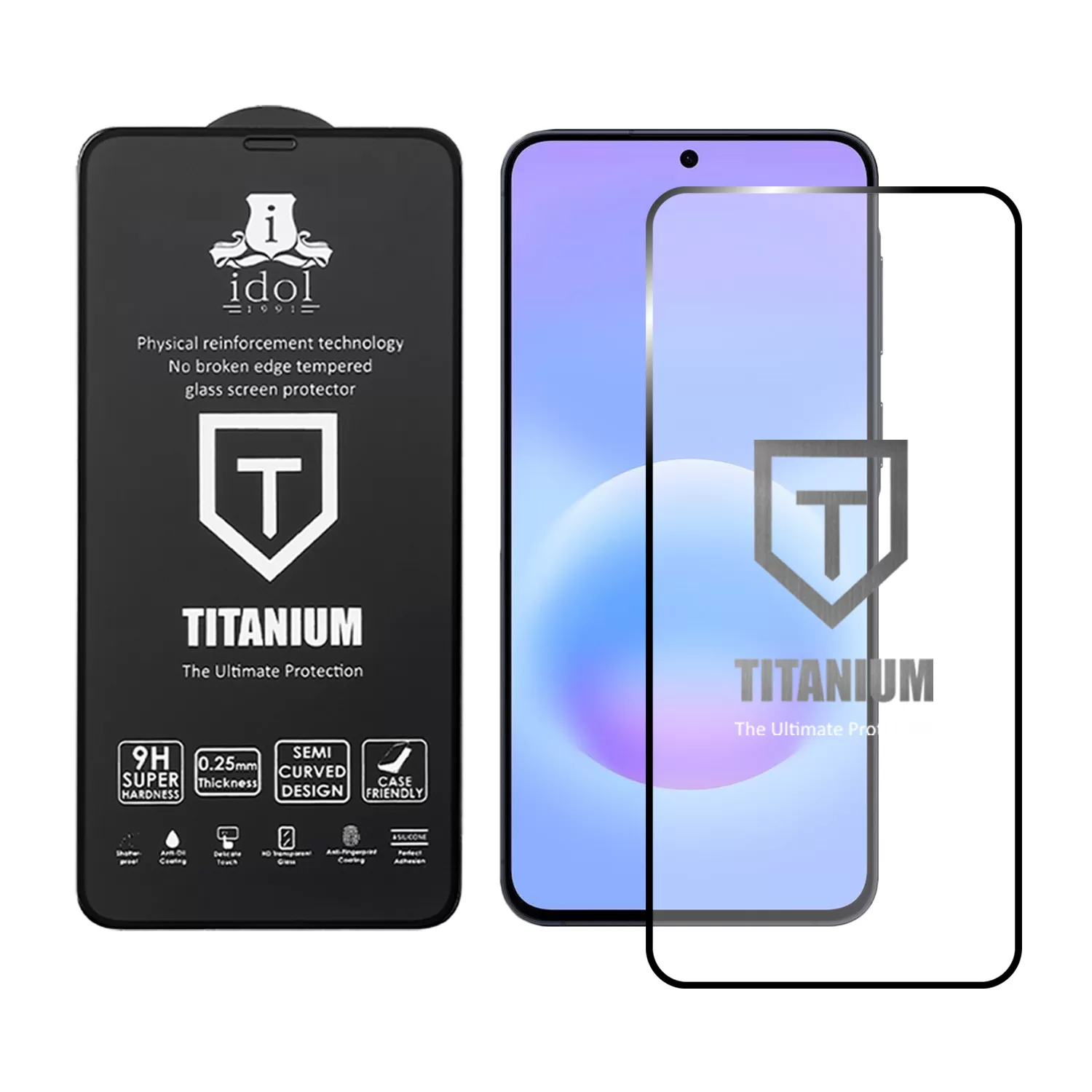 IDOL 1991 TEMPERED GLASS SAMSUNG A57 5G FULL GLUE TITANIUM <br><br>IDOL 1991 TEMPERED GLASS SAMSUNG A57 5G 6.7in 9H 0.25mm TITANIUM SEMI CURVED FULL GLUE BLACK - Image 2