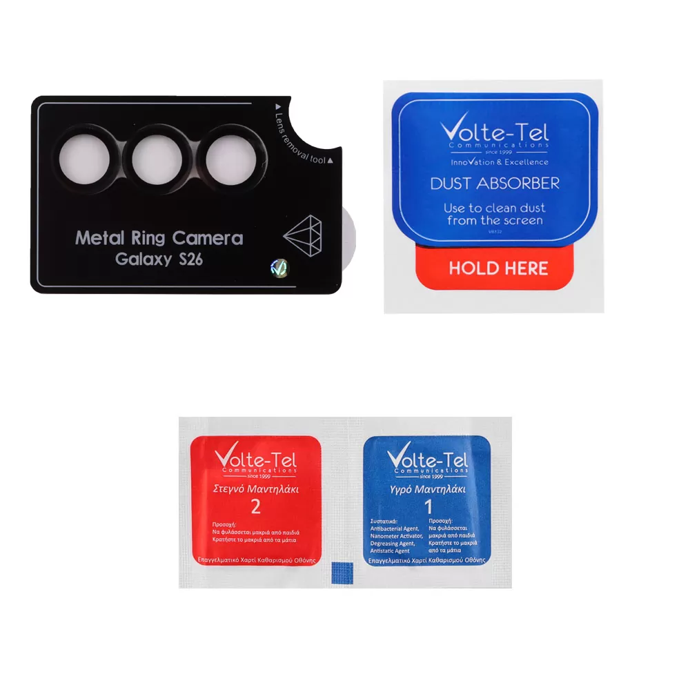 VOLTE-TEL CAMERA GLASS COVER SAMSUNG S26 5G 6.3in 9H 0.30MM PREMIUM EASY APPLICATION TITANIUM BLACK - Image 4