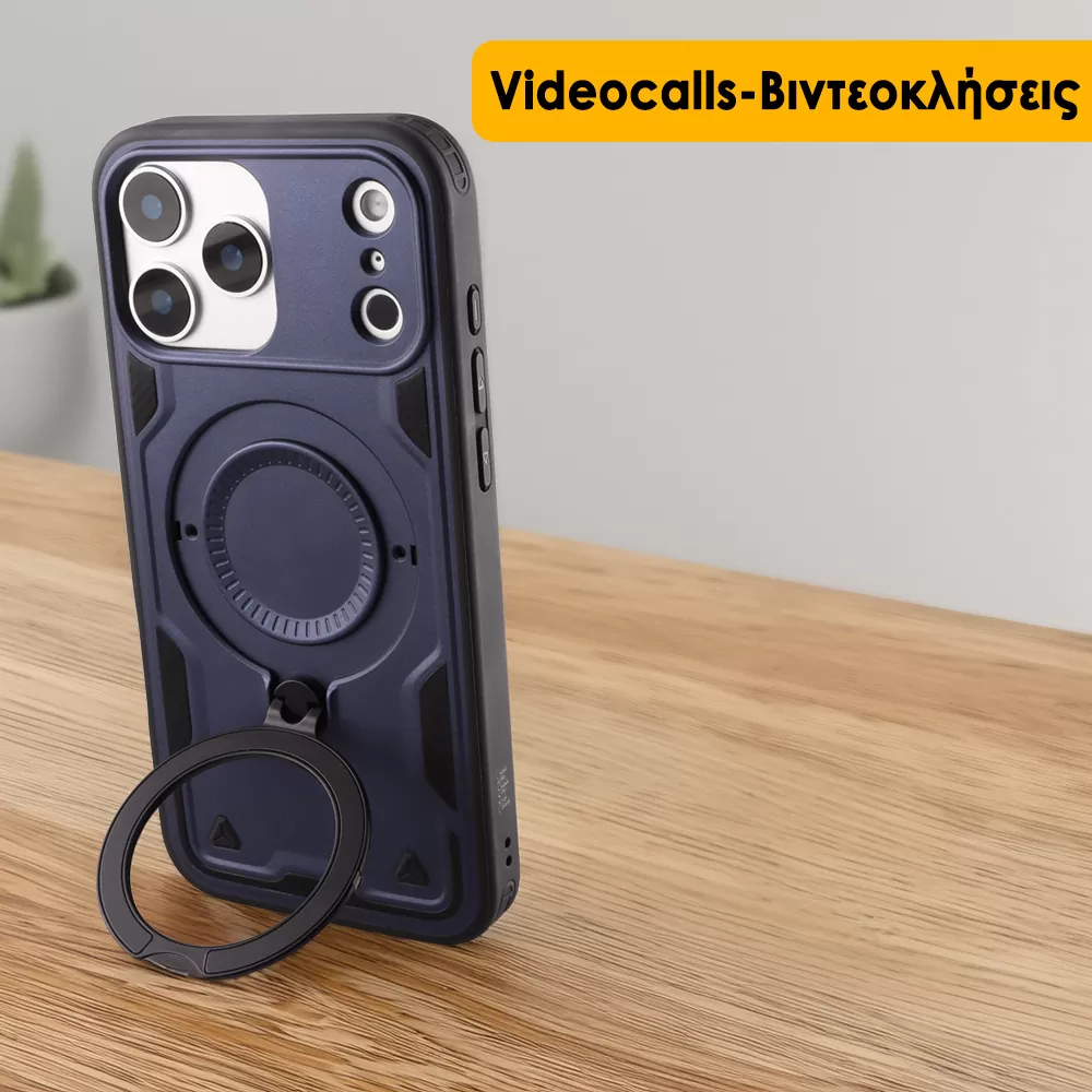 IDOL 1991 ARMOR TPU ΘΗΚΗ IPHONE 17 AIR 6.5in HYPER MAGSAFE STAND CAMERA GUARD BLUE - Image 8
