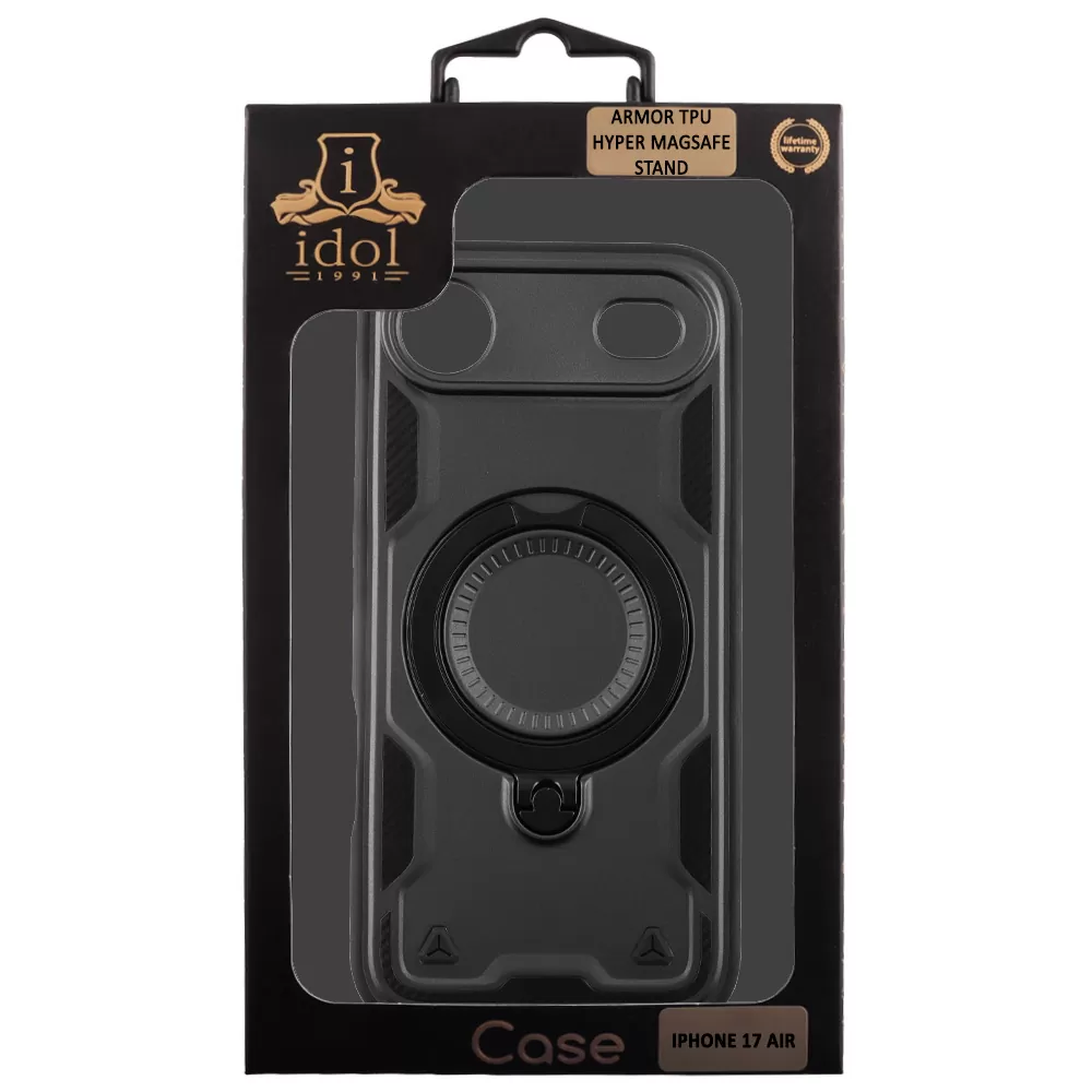 IDOL 1991 ARMOR TPU ΘΗΚΗ IPHONE 17 AIR 6.5in HYPER MAGSAFE STAND CAMERA GUARD BLACK - Image 12